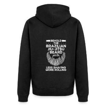 Barbe de Jiu Jitsu brésilien - Veste à capuche bio Premium Unisexe - noir - Dos - Nico (187cm)
