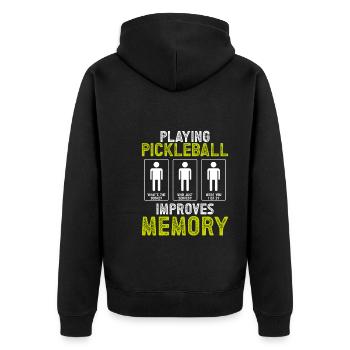 Jouer à la mémoire de Pickleball - Veste à capuche bio Premium Unisexe - noir - Dos - Nico (187cm)