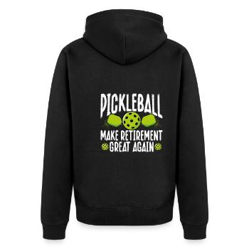 Rendre la retraite à nouveau belle - Veste à capuche bio Premium Unisexe - noir - Dos - Nico (187cm)