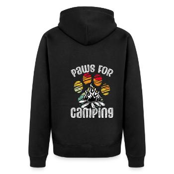 Pattes pour le camping - Veste à capuche bio Premium Unisexe - noir - Dos - Nico (187cm)