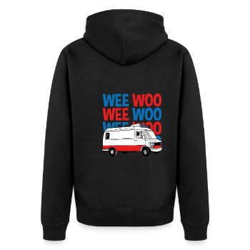 Weee Woo Ambulance - Veste à capuche bio Premium Unisexe - noir - Dos - Nico (187cm)