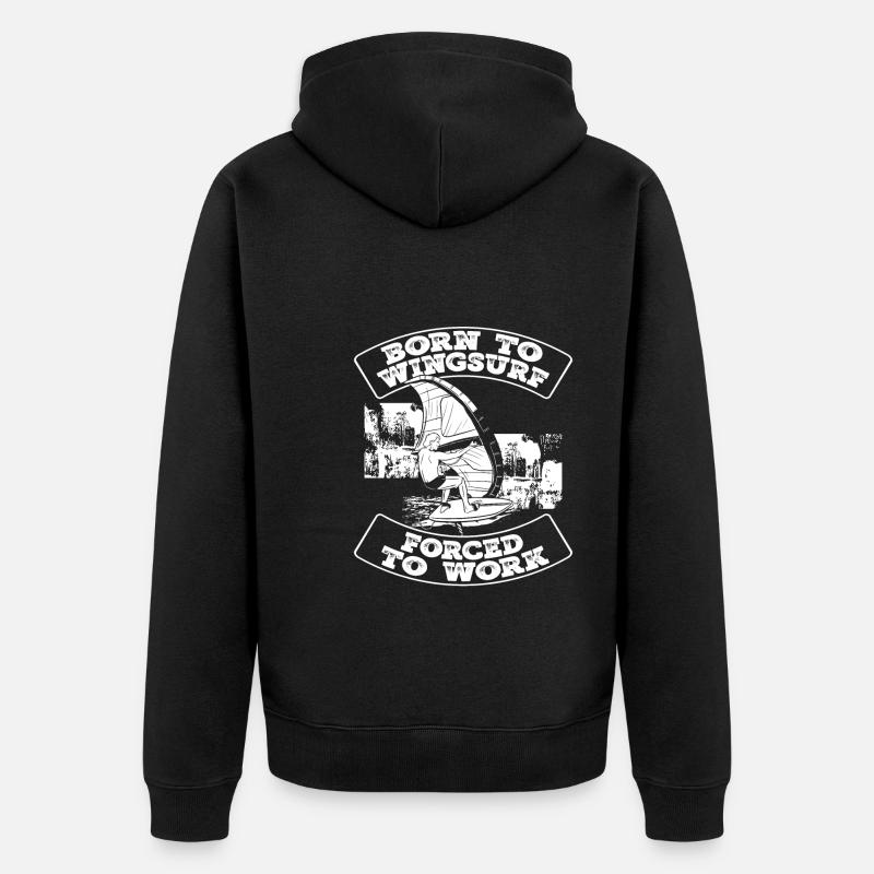 Né pour le wingsurf - Veste à capuche bio Premium Unisexe - noir