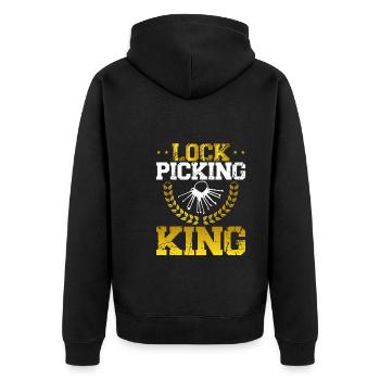 Lock-picking-king - Veste à capuche bio Premium Unisexe - noir - Dos - Nico (187cm)