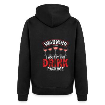 J’ai acheté le paquet boisson - Veste à capuche bio Premium Unisexe - noir - Dos - Nico (187cm)