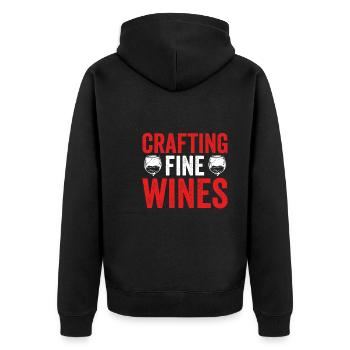 Making fine wines - Unisex Premium Organic Zip Hoodie - black - Back - Nico (187cm)