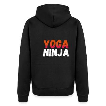 Ninja de yoga - Veste à capuche bio Premium Unisexe - noir - Dos - Nico (187cm)