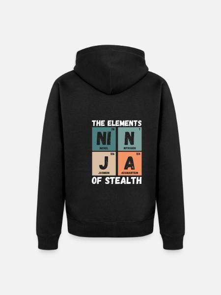 The elements of camouflage - Unisex Premium Organic Zip Hoodie - black