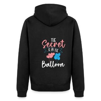 Le secret est dans le ballon - Veste à capuche bio Premium Unisexe - noir - Dos - Nico (187cm)