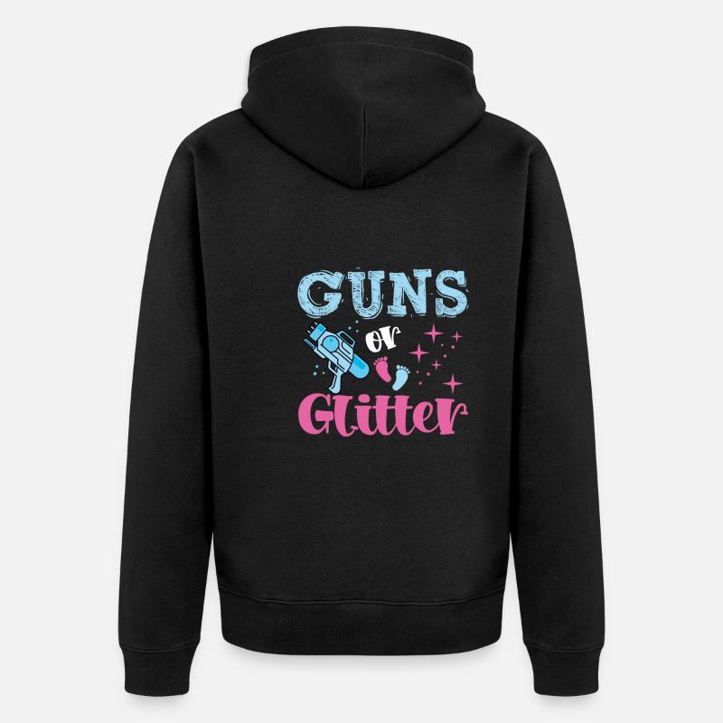 Armes ou paillettes - Veste à capuche bio Premium Unisexe - noir