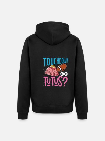 Touchdown Oder Tutus - Unisex Premium Bio Zip Hoodie - Schwarz
