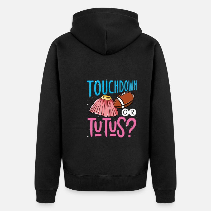 Touchdown Oder Tutus - Unisex Premium Bio Zip Hoodie - Schwarz
