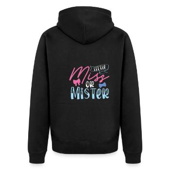 Petite Miss ou Monsieur - Veste à capuche bio Premium Unisexe - noir - Dos - Nico (187cm)