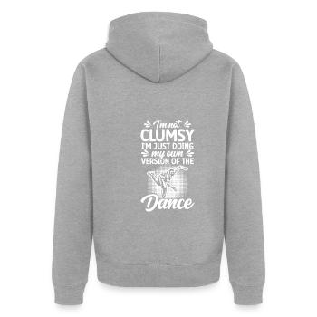 Le cricket est ma propre version du - Veste à capuche bio Premium Unisexe - gris chiné - Dos - Nico (187cm)