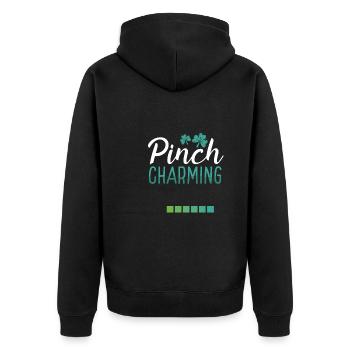 Pinching Charmant - Unisex Premium Organic Zip Hoodie - black - Back - Nico (187cm)