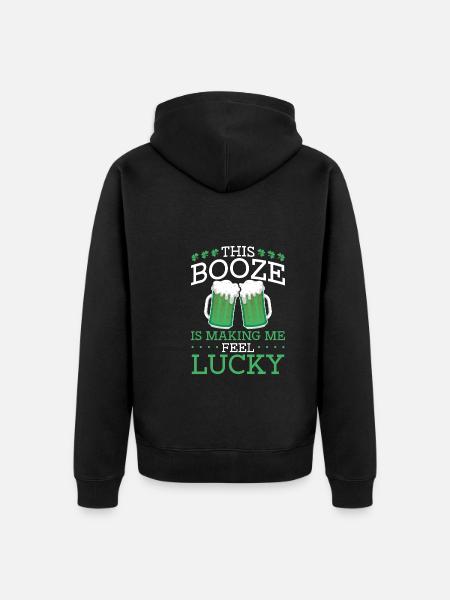 Makes me happy - Unisex Premium Organic Zip Hoodie - black
