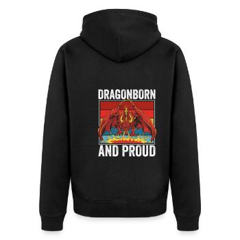 Sang et fierté du dragon - Veste à capuche bio Premium Unisexe - noir - Dos - Nico (187cm)