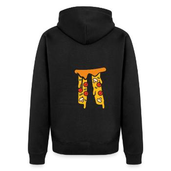 Pi Pizza - Veste à capuche bio Premium Unisexe - noir - Dos - Nico (187cm)