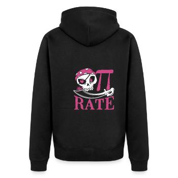 Pi Costume en pirate - Veste à capuche bio Premium Unisexe - noir - Dos - Nico (187cm)