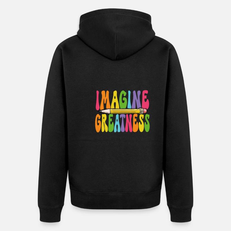 Stell Dir Größe Vor - Unisex Premium Bio Zip Hoodie - Schwarz
