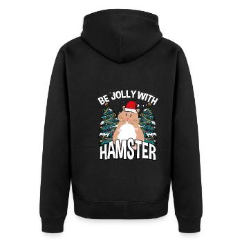 Soyez joyeux avec les hamsters - Veste à capuche bio Premium Unisexe - noir - Dos - Nico (187cm)