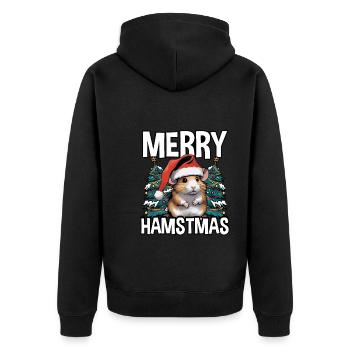 Hamstmas mignons et joyeux - Veste à capuche bio Premium Unisexe - noir - Dos - Nico (187cm)