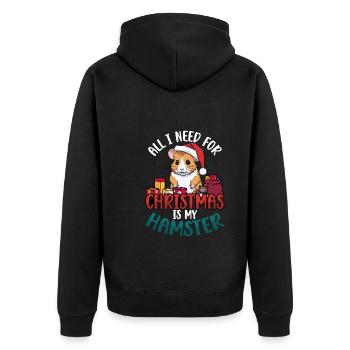 Mon hamster est le meilleur - Veste à capuche bio Premium Unisexe - noir - Dos - Nico (187cm)