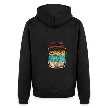 Colorful sourdough - Unisex Premium Organic Zip Hoodie - black - Back - Nico (187cm)