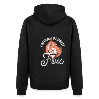 I'm fluent in vixen - Unisex Premium Organic Zip Hoodie - black - Back - Nico (187cm)