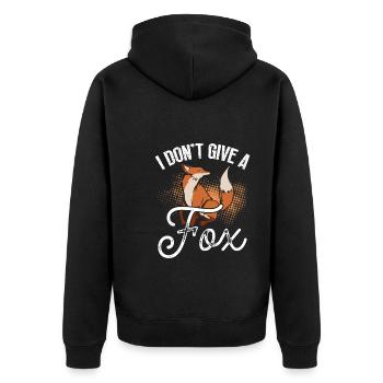 Je ne me soucie pas de ce renard - Veste à capuche bio Premium Unisexe - noir - Dos - Nico (187cm)