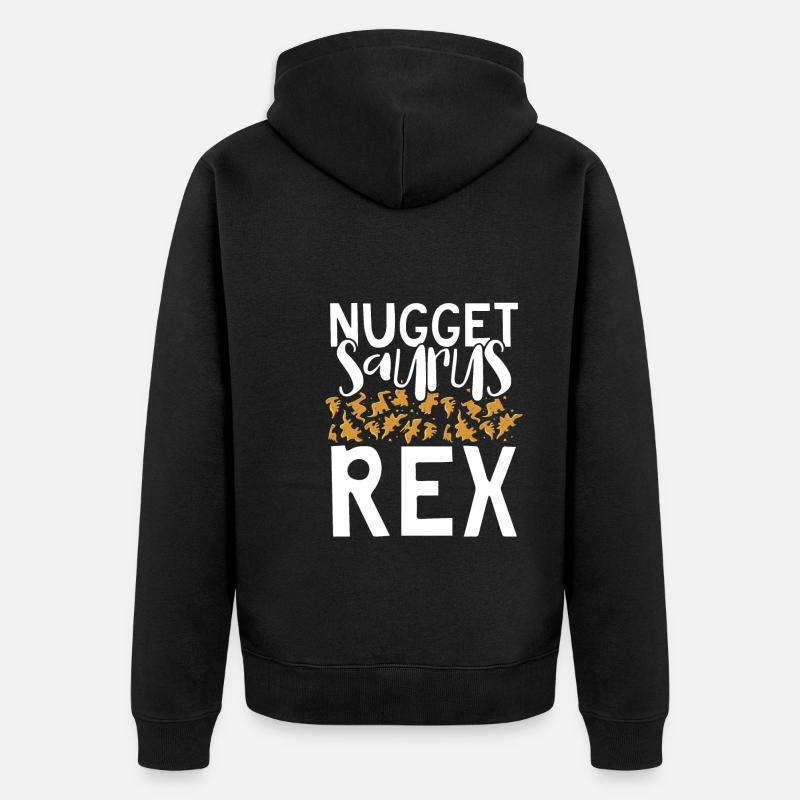 Nugget Saurus Rex - Unisex Premium Organic Zip Hoodie - black