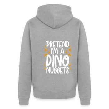 Imagine si j'étais une pépite de dinosaure - Veste à capuche bio Premium Unisexe - gris chiné - Dos - Nico (187cm)