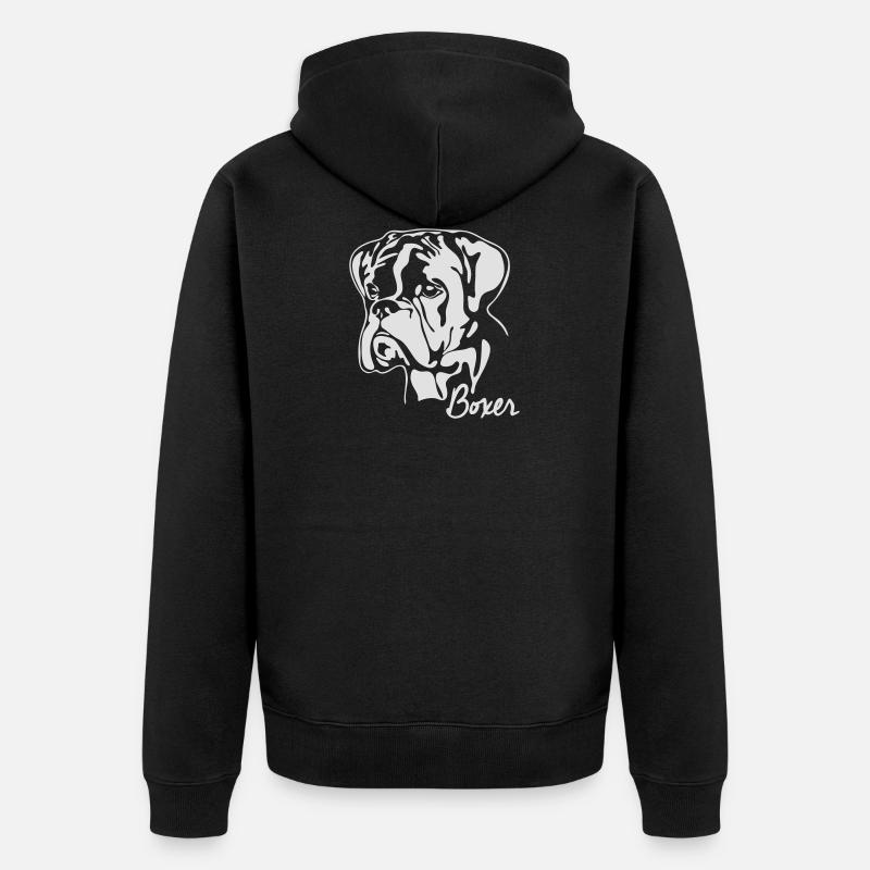 BOXER PORTRAIT - Veste à capuche bio Premium Unisexe - noir