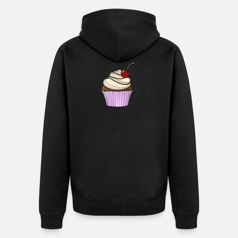 Petit gâteau comique doux - Veste à capuche bio Premium Unisexe - noir
