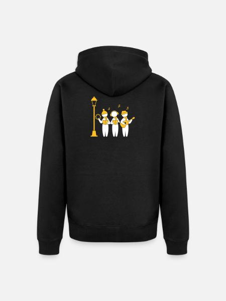 Choir Singing Christmas - Unisex Premium Organic Zip Hoodie - black