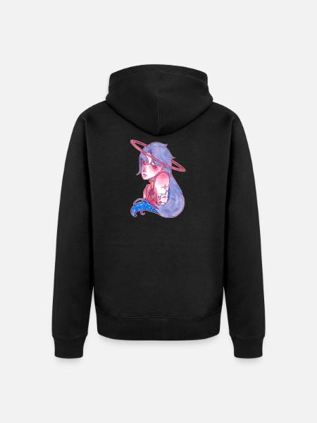 Five Hundred Light Years Away - Unisex Premium Organic Zip Hoodie - black