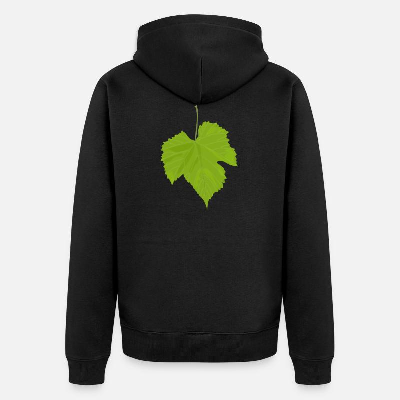 feuille d'érable - Veste à capuche bio Premium Unisexe - noir
