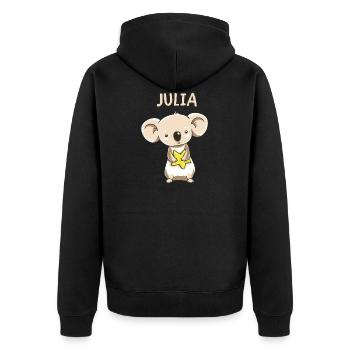 Koala enfant drôle copie cadeau d'anniversaire Julia - Veste à capuche bio Premium Unisexe - noir - Dos - Nico (187cm)
