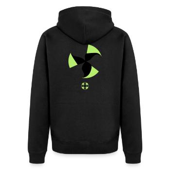 passer à vert Energie nucléaire pas d'énergie éolienne oui - Veste à capuche bio Premium Unisexe - noir - Dos - Nico (187cm)