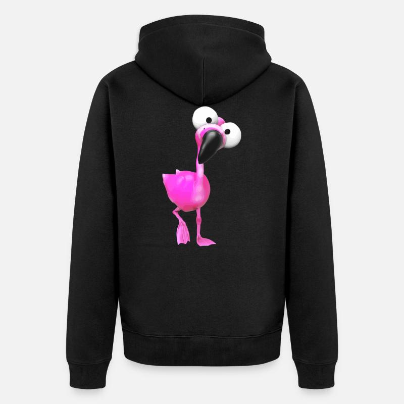 Flamopsi - Unisex Premium Bio Zip Hoodie - Schwarz