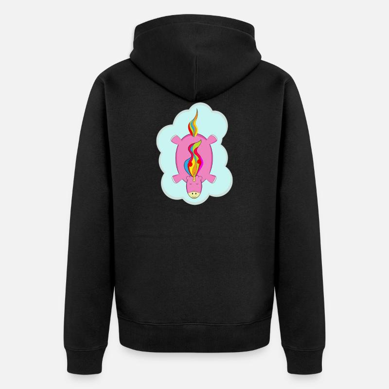 licorne - Veste à capuche bio Premium Unisexe - noir