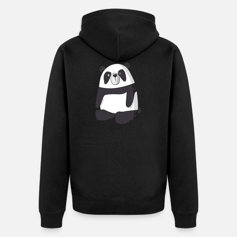 Panda - Veste à capuche bio Premium Unisexe - noir