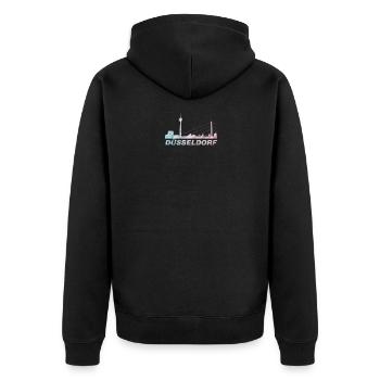 Düsseldorf - Veste à capuche bio Premium Unisexe - noir - Dos - Nico (187cm)