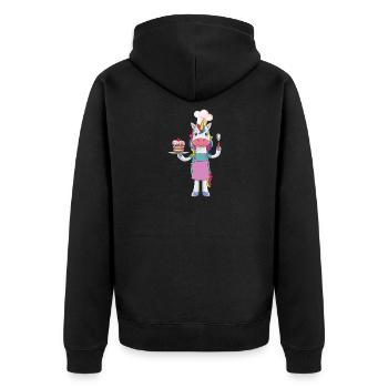 Cadeau de cuisine licorne - Veste à capuche bio Premium Unisexe - noir - Dos - Nico (187cm)