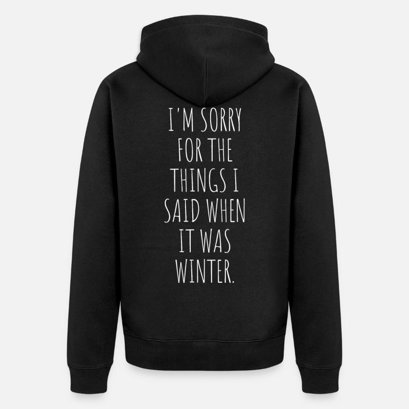 Winter Depression Goodbye - Unisex Premium Bio Zip Hoodie - Schwarz
