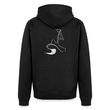 Voilier - Veste à capuche bio Premium Unisexe - noir - Dos - Nico (187cm)