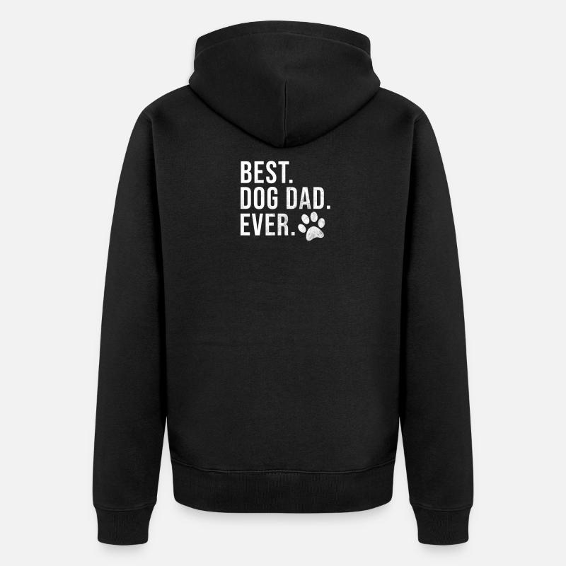 Chien papa chien merde - Veste à capuche bio Premium Unisexe - noir