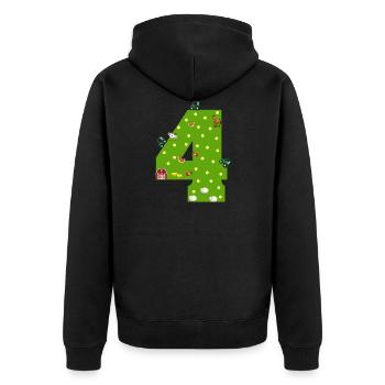 4th birthday Young girl 4 years Farmer Farmer - Unisex Premium Organic Zip Hoodie - black - Back - Nico (187cm)