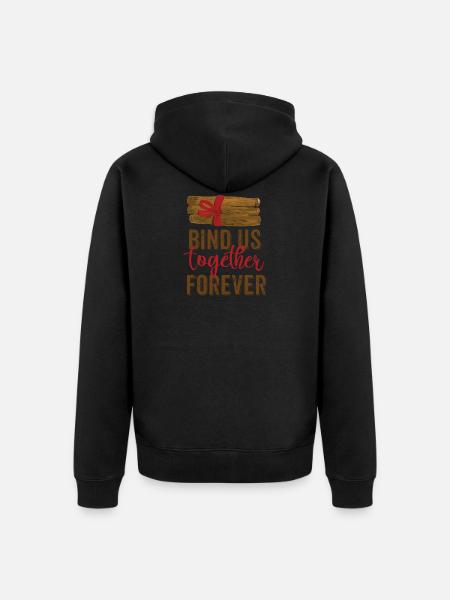 Bind Us Together Forever - Unisex Premium Organic Zip Hoodie - black