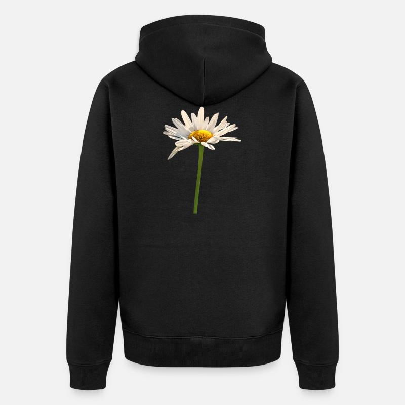 fleur - Veste à capuche bio Premium Unisexe - noir