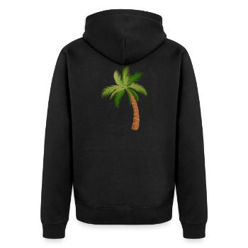 palmier arbre palmiers - Veste à capuche bio Premium Unisexe - noir - Dos - Nico (187cm)